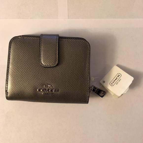 Coach Handbags - Coach Wallet NWT textured grey/silver Mini